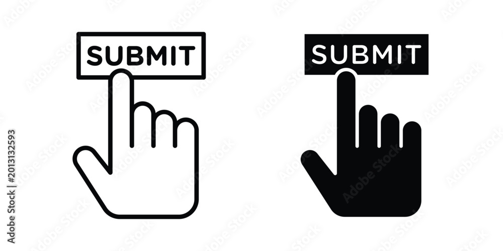 Obraz premium Submit button icon symbol illustrations. Icon design