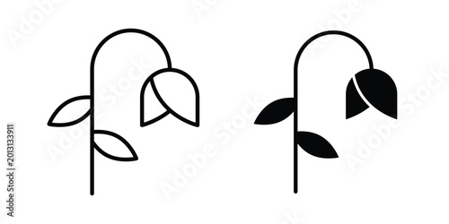 Photos Wilted flower icon symbol illustrations. Icon design