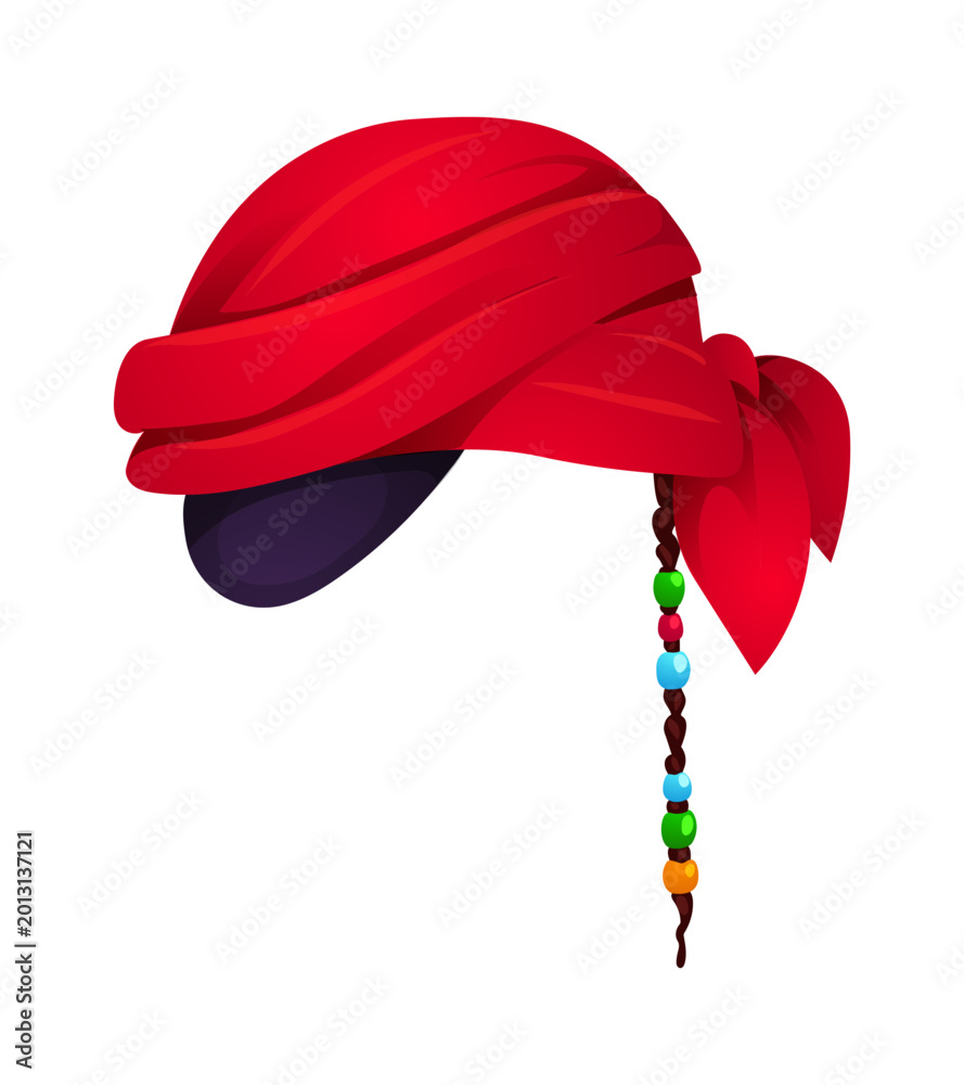 Εκτύπωση καμβά Cartoon pirate sailor red bandana photo booth mask
