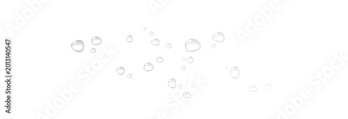 Bilde på lerret Realistic vector water drops png on a transparent light background