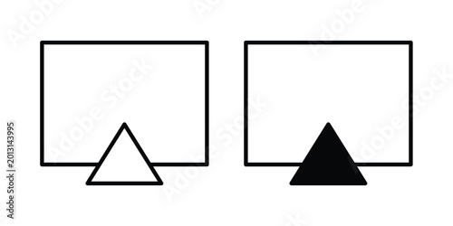 Foto Airplay icon on white background, simple icons.