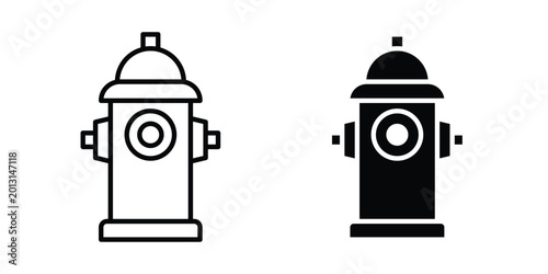 Obraz na płótnie Fire hydrant icon on white background, simple icons.