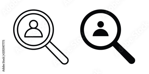 Quadro su tela Hiring icon on white background, simple icons.