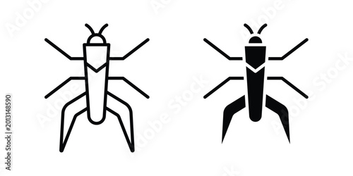 Photos Locust icon on white background, simple icons.