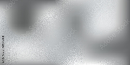 Photography Shiny silver foil metallic texture - glossy gray steel gleaming surface, frosted glass effect with blur glare reflection, bright polished metal material