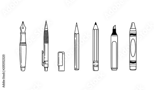 Fotografie A set of drawing tools for art and writing