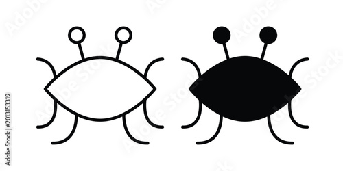 Fotografía Spaghetti Monster Flying icon on white background, simple icons.