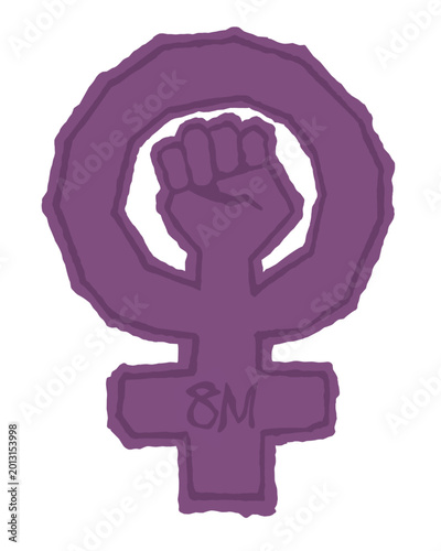 Fotografie 8M día de la mujer simbólico purple.
