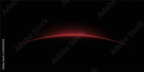 Konstfotografi A vibrant sunrise paints the dark sky, a minimalist design