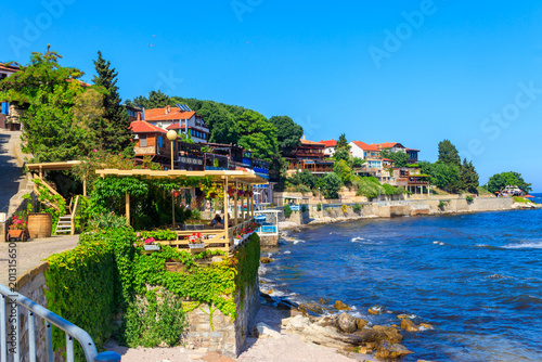 View of the embankment of the old town of Nessebar, Bulgaria