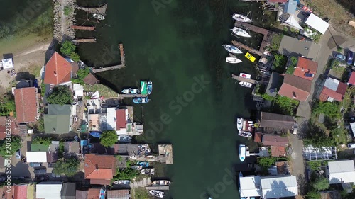 Fishing Village in Bulgaria shot from a drone in Aerial View