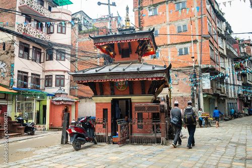 street view of kathmandu city, nepal