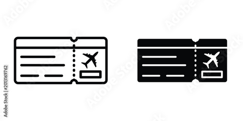 Φωτογραφία Air tickets icon design illustration drawings
