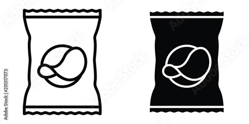 Chips icon design illustration drawings