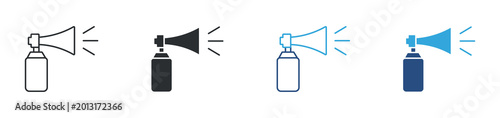 Konstfotografi Air horn icon set
