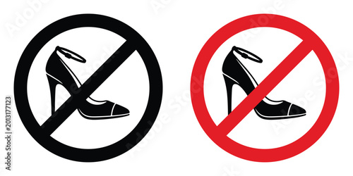 Obraz na plátně No high heels sign design illustration drawings