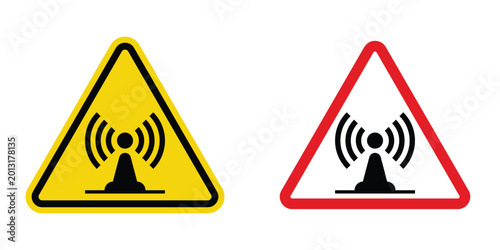 Free Download Non ionizing radiation hazard sign design illustration drawings - GFXLoad