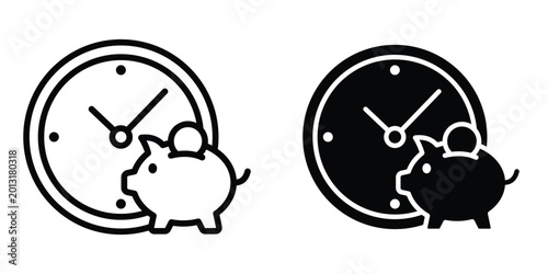 Save time icon design illustration drawings