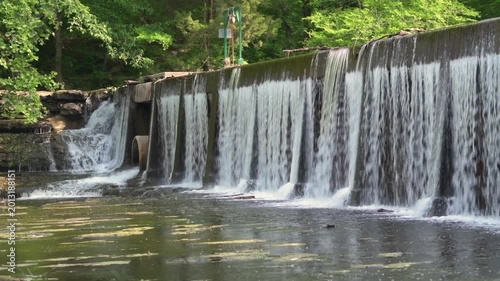 Built in 1962, this concrete dam is a mere 10 feet high but 190 feet long, playing a significant role in the water management of the region. 