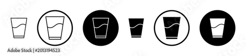 Fotografie Half Glass icon, template for graphic or web design