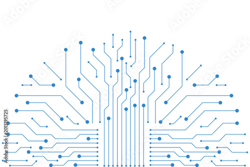 Fotografie Abstract futuristic printed circuit board