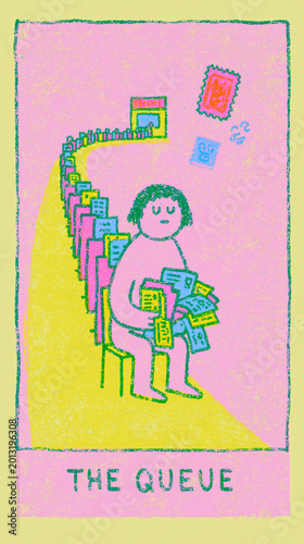 The Queue Card Illustration