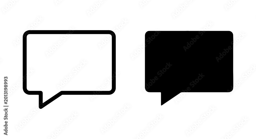 Fototapeta premium Speech Bubble Icons, Communication Chat Bubbles, Message Boxes, Dialogue Symbols
