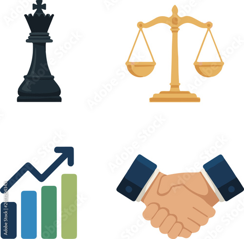 Bild auf Leinwand Legal Law Justice Scales Balance Vector Icon