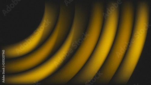 Luxury Gold Abstract Curved Waves on Black Background