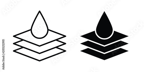 Photos Absorbent layer icon logo line black symbols collections.