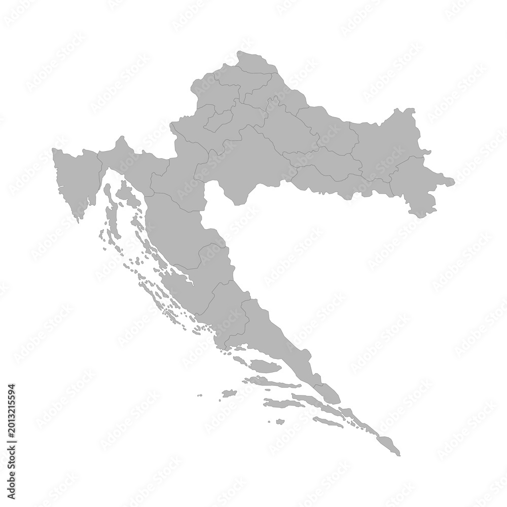 Obraz premium croatia-political-map-vector.eps
