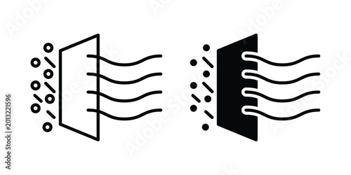 Foto Purification icon logo line black symbols collections.