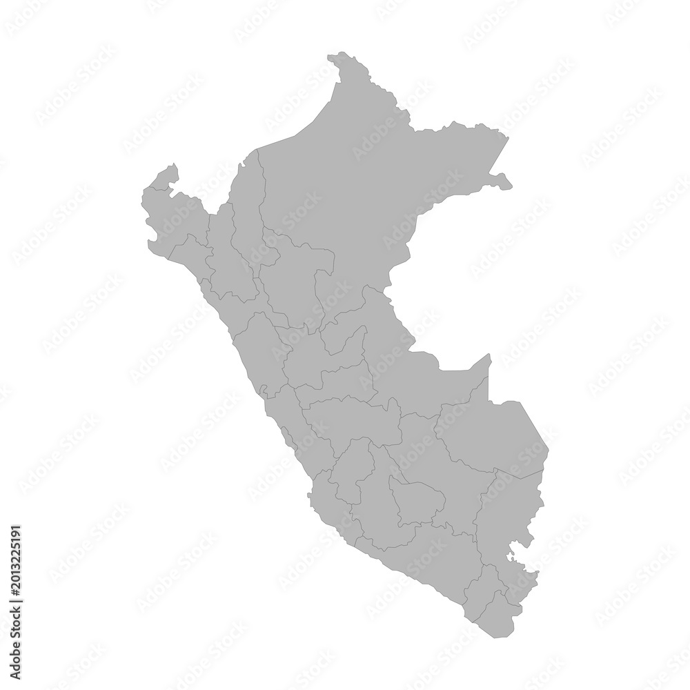 Fototapeta premium peru-political-map-vector.eps