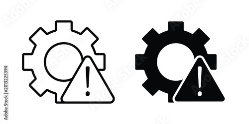 Bilde på lerret system failure icon logo line black symbols collections.