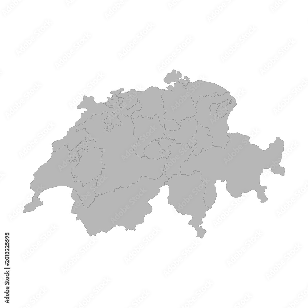 Fototapeta premium switzerland-political-map-vector.eps