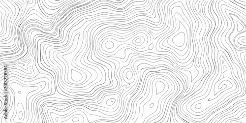 Tableau sur toile monochrome wave pattern seamless flowing lines on white background