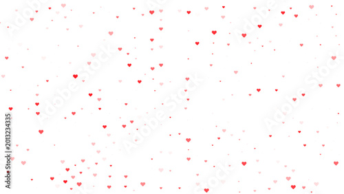 Fotografie Floating pink and red heart confetti background, romantic love pattern with scat