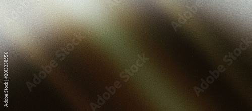 Fotografía Abstract green and gold light background with smooth metallic brushed steel Noise Grain Effect texture and shiny silver chrome surface design wallpaper