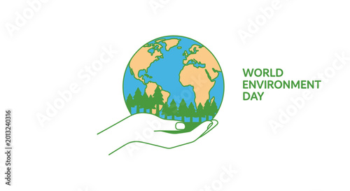 Hand Holding Earth Globe Icon.