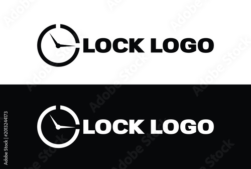 Dynamic Clock logo with multiple backgrounds - Watch logo.