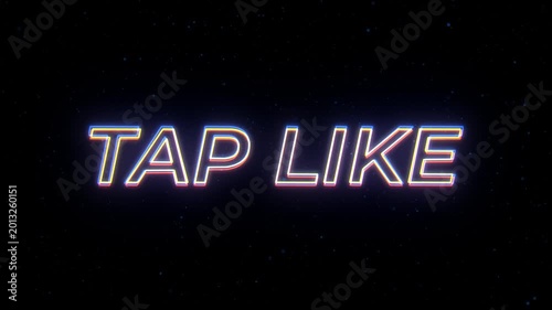  Tap Like Neon Sign Text with Classic Retro Theme