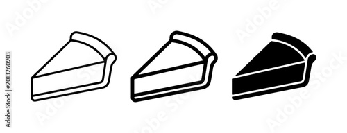 Pie Slice Icons, Dessert Vector Graphics, Sweet Treat Illustrations