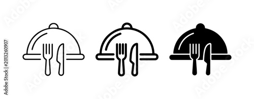 Restaurant Icons, Food Service Symbols, Dining Clipart Set