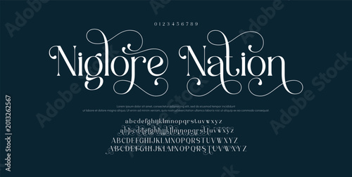 Photos Niglore Nation Elegant alphabet letters font logo