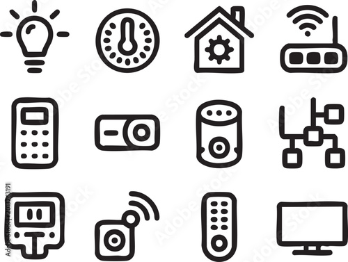 Mobile application user interface icon collection