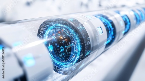 A Futuristic Data Pipeline for Efficient Communication Between Devices White Background