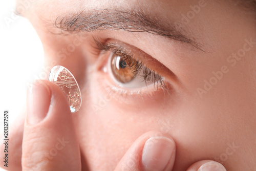 Schilderij op canvas Contact lenses of future