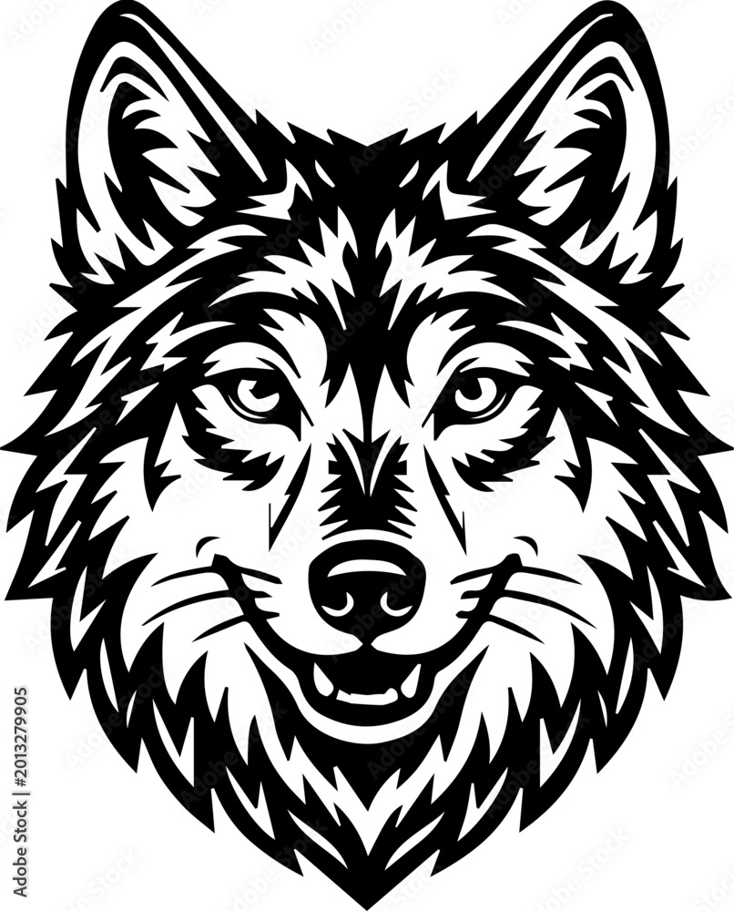 Obraz premium wolf head vector