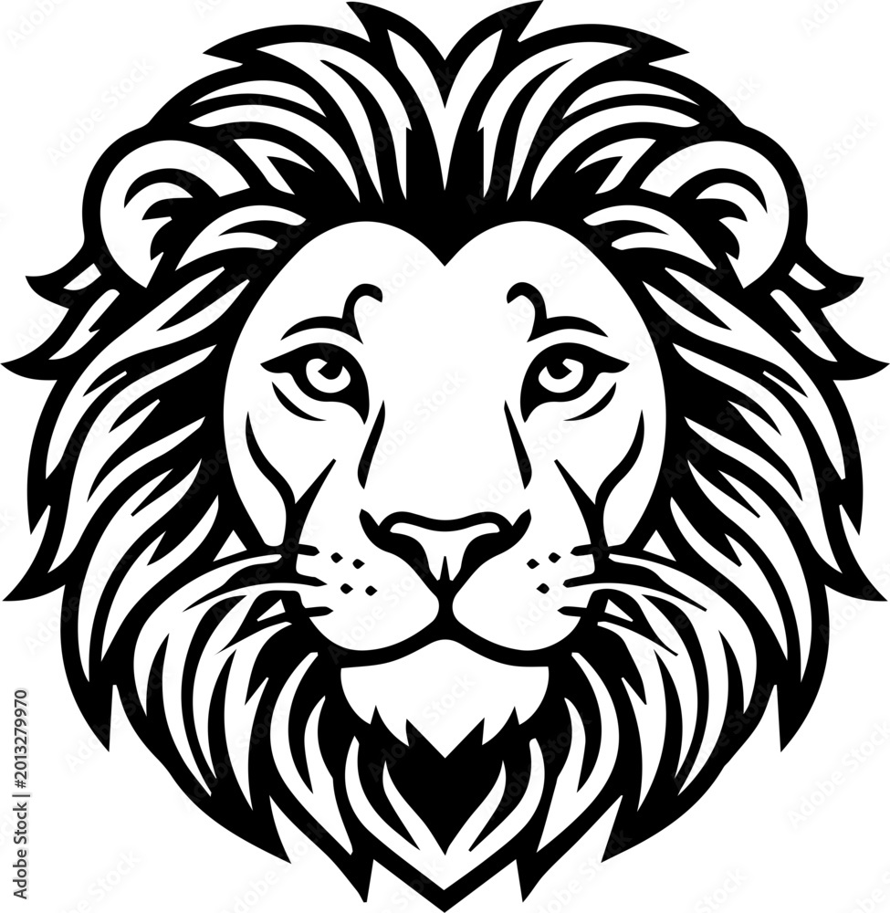 Obraz premium lion head vector