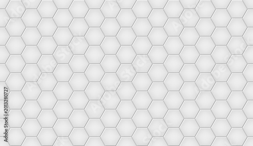 Photography Hexagonal seamless white realistic tiles texture
